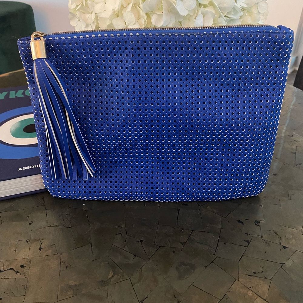 Urban Originals Perforated Blue Clutch Purse